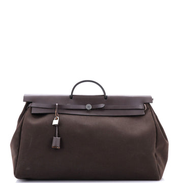 Hermes Herbag Zip Leather and Toile 50