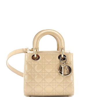 Christian Dior Lady Dior NM Bag Cannage Quilt Patent Medium