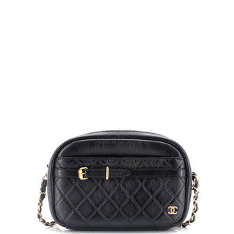 Chanel Buckle Camera Case Bag Quilted Lambskin Small