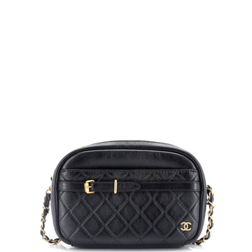 Chanel Buckle Camera Case Bag Quilted Lambskin Small