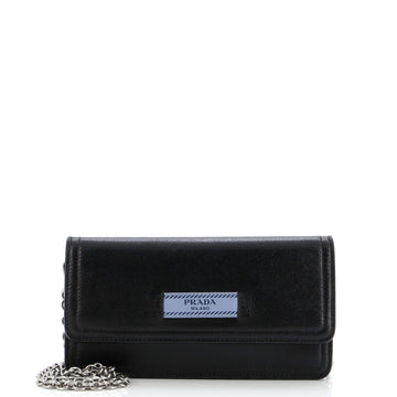 Prada Etiquette Phone Case Wallet on Chain Glace Calf