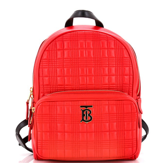 Burberry TB Zip Pocket Backpack Quilted Leather