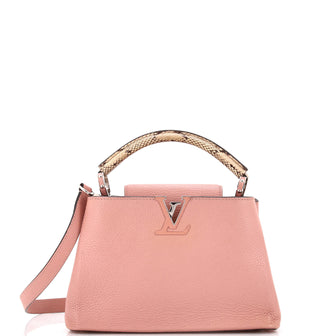 Louis Vuitton Capucines Bag Leather with Snakeskin BB