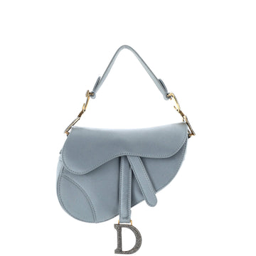 Christian Dior Saddle Handbag Satin with Crystals Mini