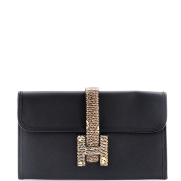 Hermes Jige Duo Clutch Swift with Lizard