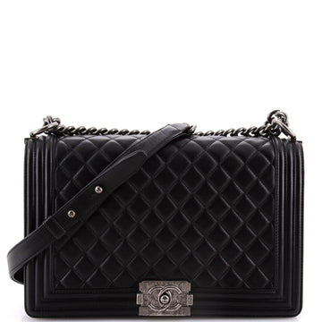 Chanel Boy Flap Bag Quilted Calfskin New Medium