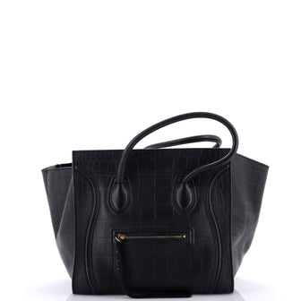 Celine Phantom Bag Crocodile Embossed Leather Medium
