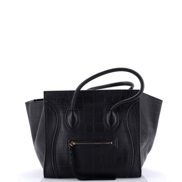 Celine Phantom Bag Crocodile Embossed Leather Medium