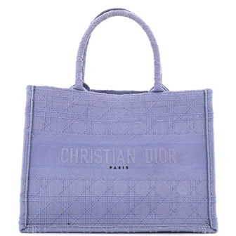 Christian Dior Book Tote Cannage Embroidered Canvas Medium