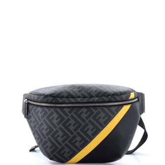 Fendi Zip Belt Bag Zucca Coated Canvas and Leather