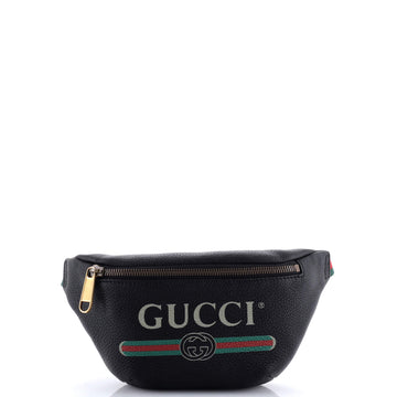 Gucci Logo Belt Bag Printed Leather Small