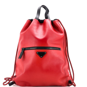Prada Drawstring Backpack Soft Calf