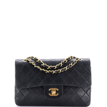 Chanel Vintage Classic Double Flap Bag Quilted Lambskin Small