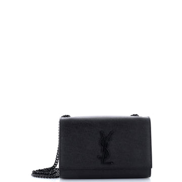 Saint Laurent Classic Monogram Crossbody Bag Grainy Leather Small