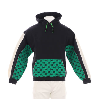 Gucci Men's Panelled Hoodie GG Cotton