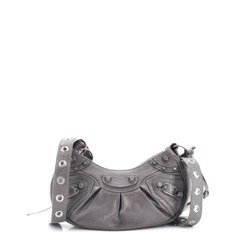 Balenciaga Le Cagole Giant Studs Shoulder Bag Leather XS
