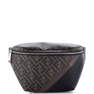 Fendi Zip Belt Bag Zucca Coated Canvas and Leather