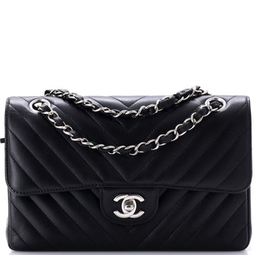 Chanel Classic Double Flap Bag Chevron Lambskin Small