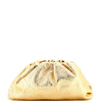 Bottega Veneta The Pouch Metallic Textured Leather