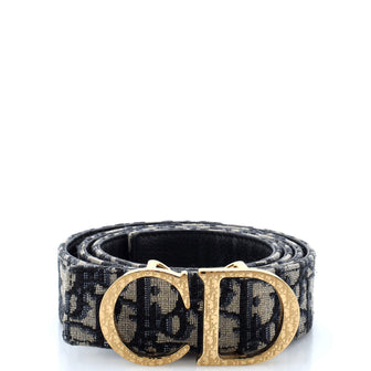 Christian Dior CD Buckle Belt Oblique Canvas Medium