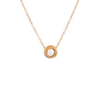 Cartier Trinity Diamond Pendant Necklace 18K Tricolor Gold and Diamond
