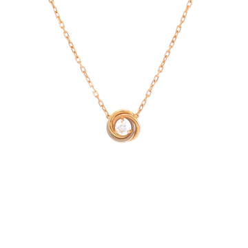Cartier Trinity Diamond Pendant Necklace 18K Tricolor Gold and Diamond
