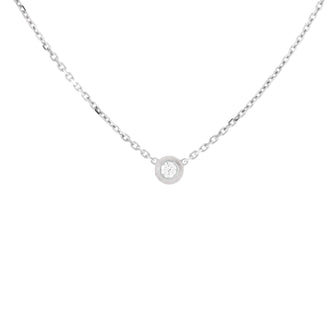 Cartier D'Amour Pendant Necklace 18K White Gold and Diamond XS