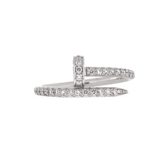 Cartier Juste un Clou Paved Ring 18K White Gold with Diamonds Small
