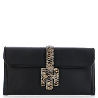 Hermes Jige Elan Clutch Swift with Lizard 29
