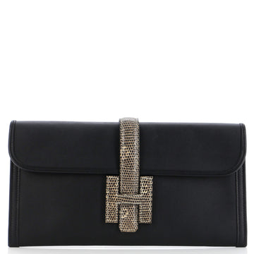 Hermes Jige Elan Clutch Swift with Lizard 29