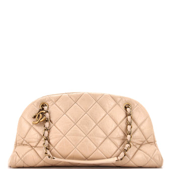 Chanel Just Mademoiselle Bag Quilted Aged Calfskin Medium