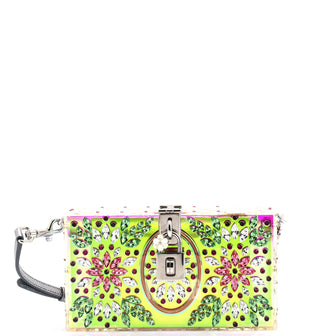 Dolce & Gabbana Box Clutch Crystal Embellished Plexiglass Small