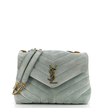 Saint Laurent Loulou Shoulder Bag Matelasse Chevron Velvet Small