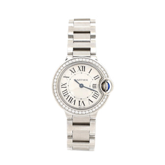 Cartier Ballon Bleu de Cartier Quartz Watch Stainless Steel with Diamond Bezel 28