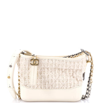 Chanel Gabrielle Hobo Quilted Tweed and Calfskin Small