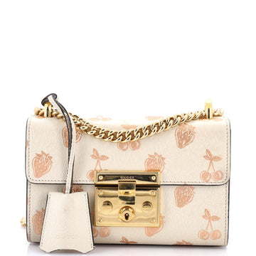 Gucci Padlock Shoulder Bag Printed Leather Small