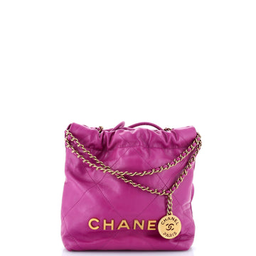 Chanel 22 Chain Hobo Quilted Calfskin Mini