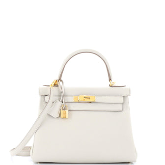 Hermes Kelly Handbag Light Togo with Gold Hardware 28