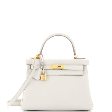 Hermes Kelly Handbag Light Togo with Gold Hardware 28