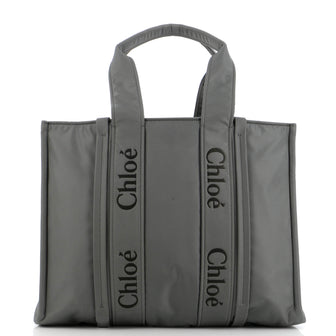 Chloe Woody Tote Recycled Nylon Large