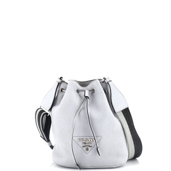 Prada Flou Bucket Bag Vitello Daino Small