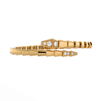 Bvlgari Serpenti Viper Bracelet 18K Yellow Gold with Diamonds Small