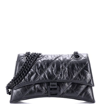 Balenciaga Crush Chain Flap Bag Quilted Crushed Calfskin Small