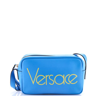Versace Logo Camera Bag Printed Leather Medium