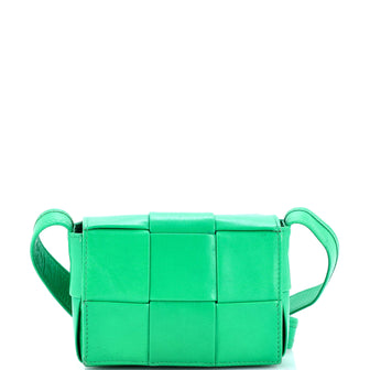 Bottega Veneta Cassette Crossbody Bag Maxi Intrecciato Leather Candy