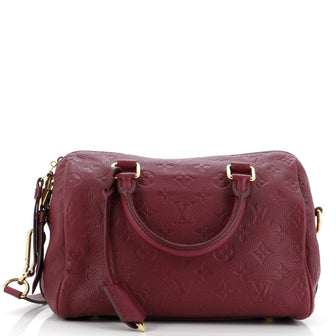Louis Vuitton Speedy Bandouliere Bag Monogram Empreinte Leather 25