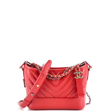 Chanel Gabrielle Hobo Chevron Aged Calfskin Small