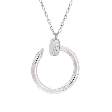Cartier Juste un Clou Pendant Necklace 18K White Gold with Diamonds