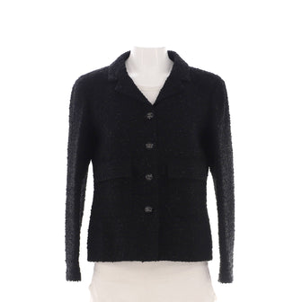 Chanel Women's CC Button Two Pocket Blazer Tweed