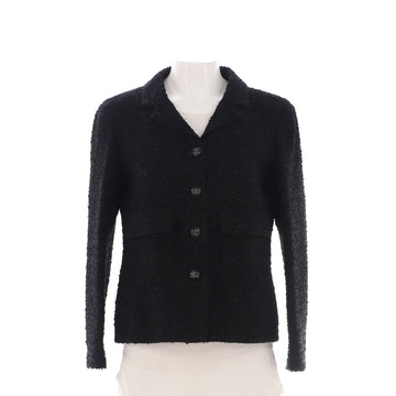 Chanel Women's CC Button Two Pocket Blazer Tweed